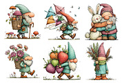 Watercolor Whimsical Gnome Clipart, a Seasonal Illustration by Creative Art (Thumbnail 6 of 7)