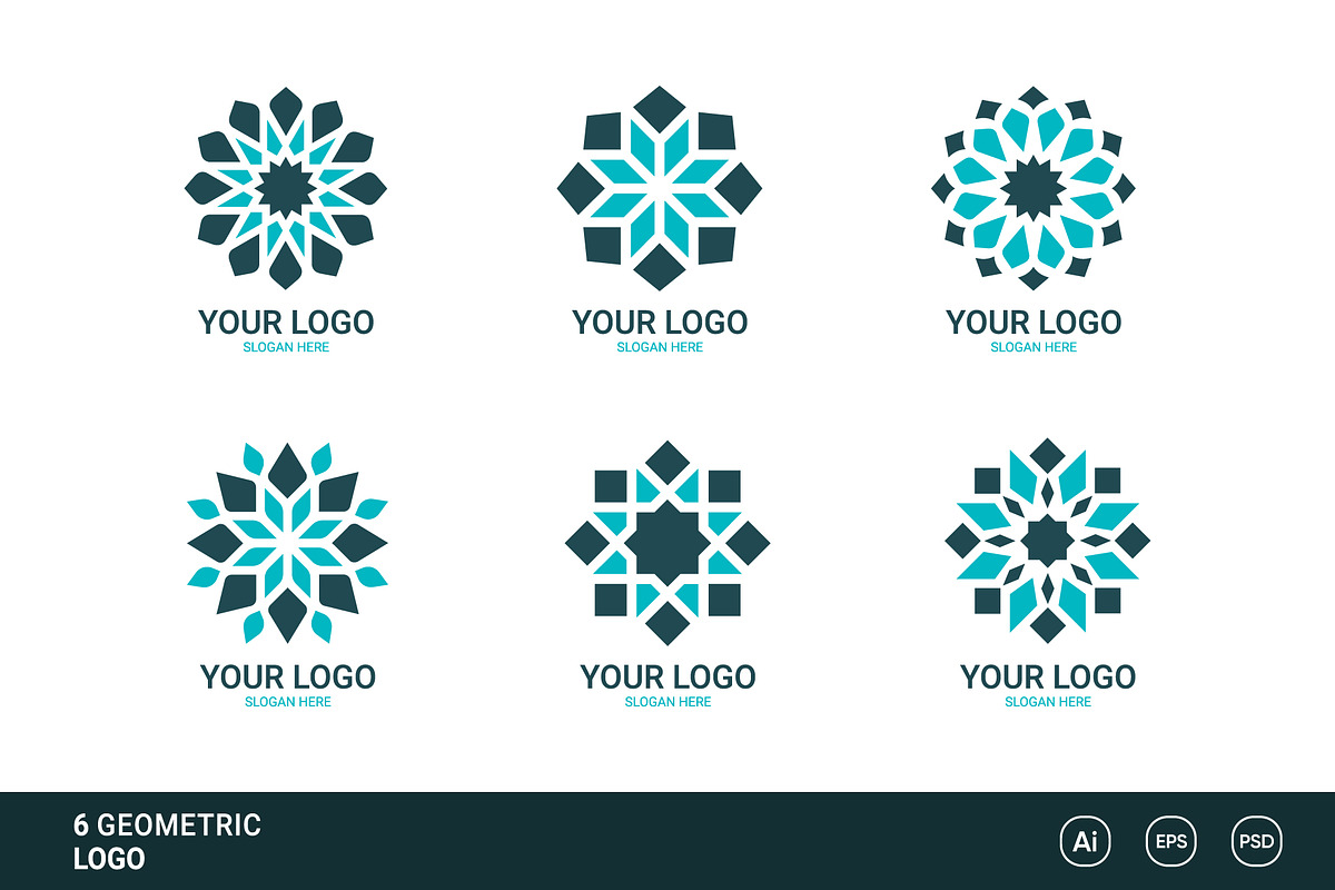 6x Geometric Logo Collection, a Branding & Logo Template by Soufone (Photo 1 of 2)