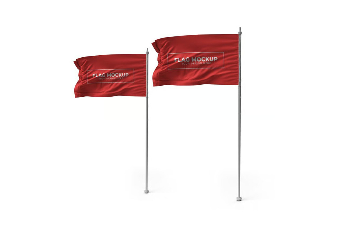 Waving Flag Mockup Template Set, an Advertising Mockup by DesignRushMarket (Photo 7 of 11)