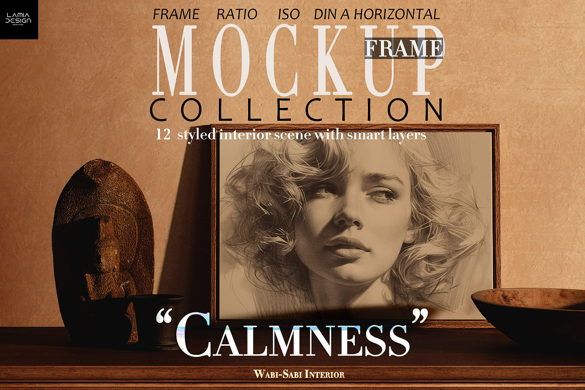 CALMNESS & Frame Mockups Horizontal, a Household Mockup by LAMIA DESIGN (Photo 1 of 13)