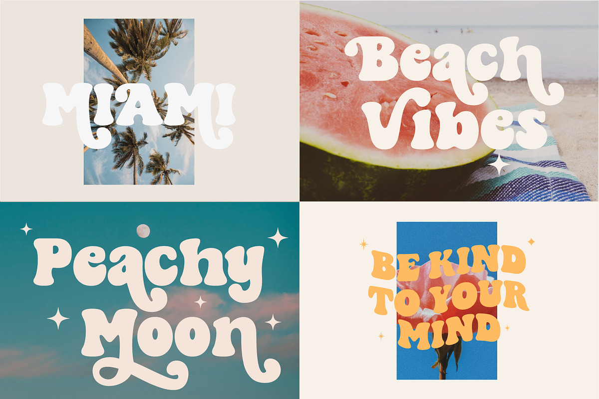 The Modern Groovy Retro Font Bundle, a Handwritten Font by Prestige Artsy Studio (Photo 3 of 9)