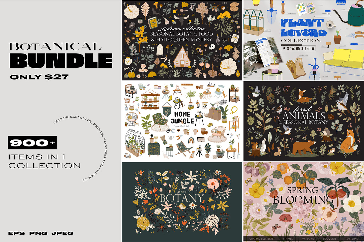 Seasonal Botany BUNDLE, an Object Graphic by Ruslana Lubenets (Photo 1 of 100)