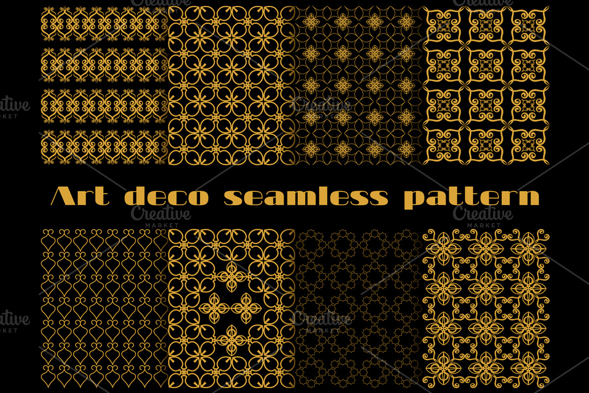 Art Deco Seamless Patterns, a Pattern Graphic by Andy Vinnikov (Photo 4 of 5)