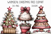 Whimsical Christmas Tree Clipart, an Illustration by Libby Wishes (Thumbnail 1 of 7)