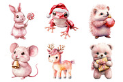 Little Pink Animal Christmas Book, an Illustration by Daily.Designs (Thumbnail 3 of 5)