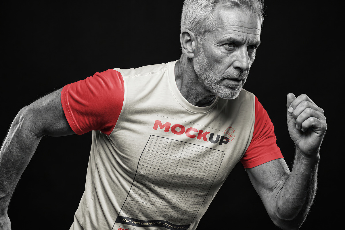 Senior Man Sport Tshirt Mockups, a Shirt Mockup by Luuqas Design (Photo 2 of 2)