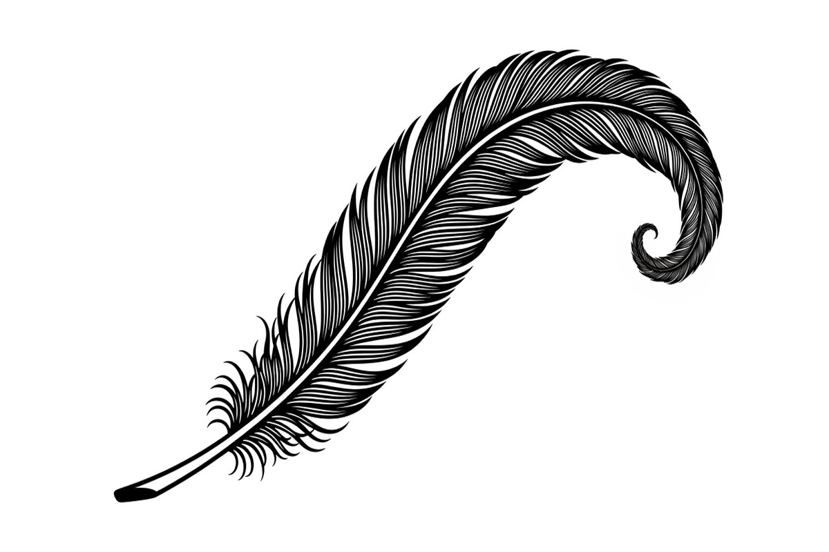 Vintage Feather Swirl SVG Bundle, an Illustration by Creativeshirt (Photo 13 of 31)