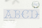 Blue monogram letters crest initials, a Decorative Illustration by GrafikBoutique (Thumbnail 2 of 3)