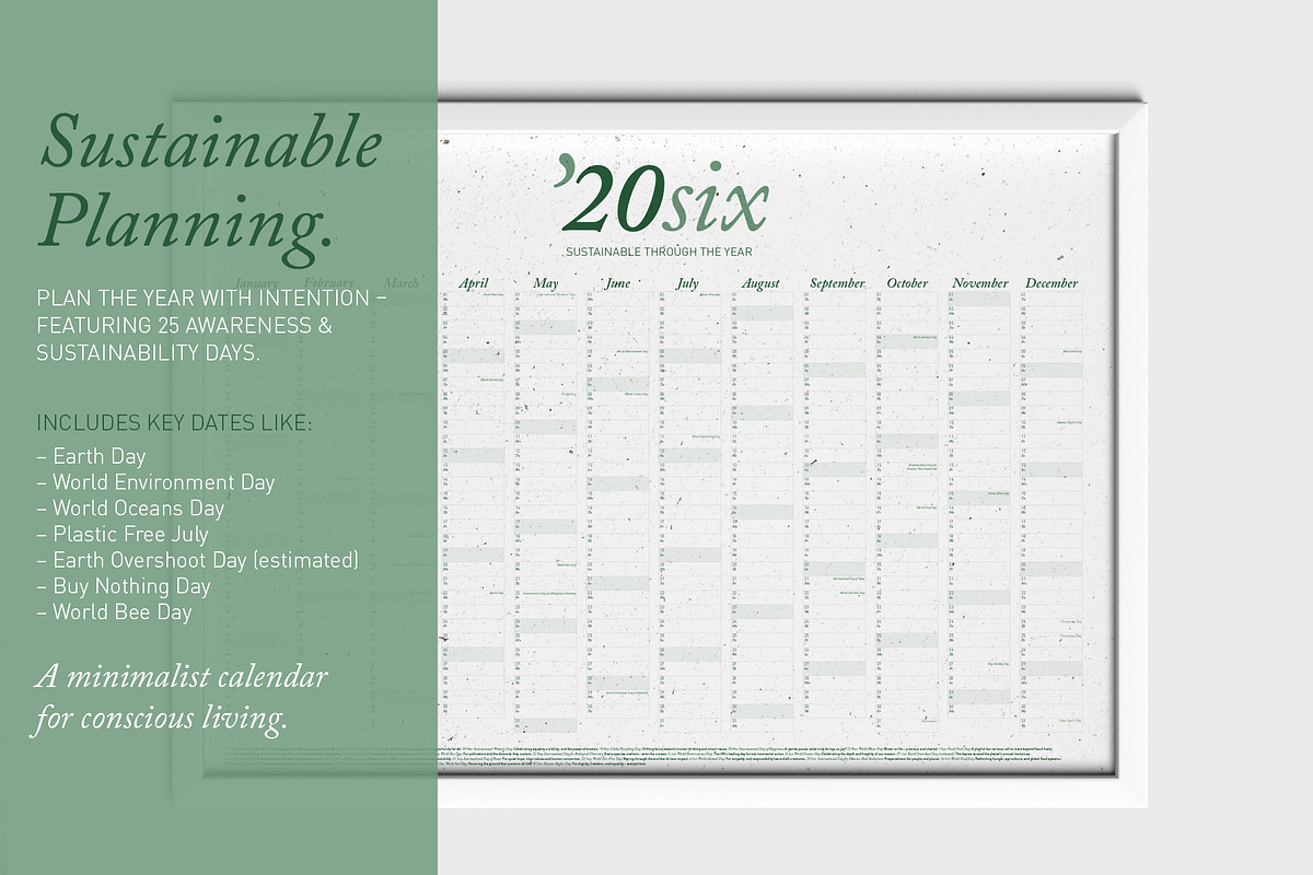 2026 Eco Wall Calendar: Stone Moss preview 2