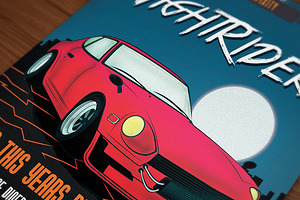 Retro Car meeting poster/flyer VI