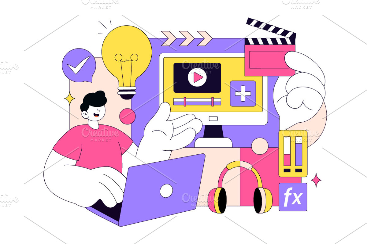 10 Video Editor Program Illustration, a Technology Illustration by denayunebgt (Photo 4 of 4)