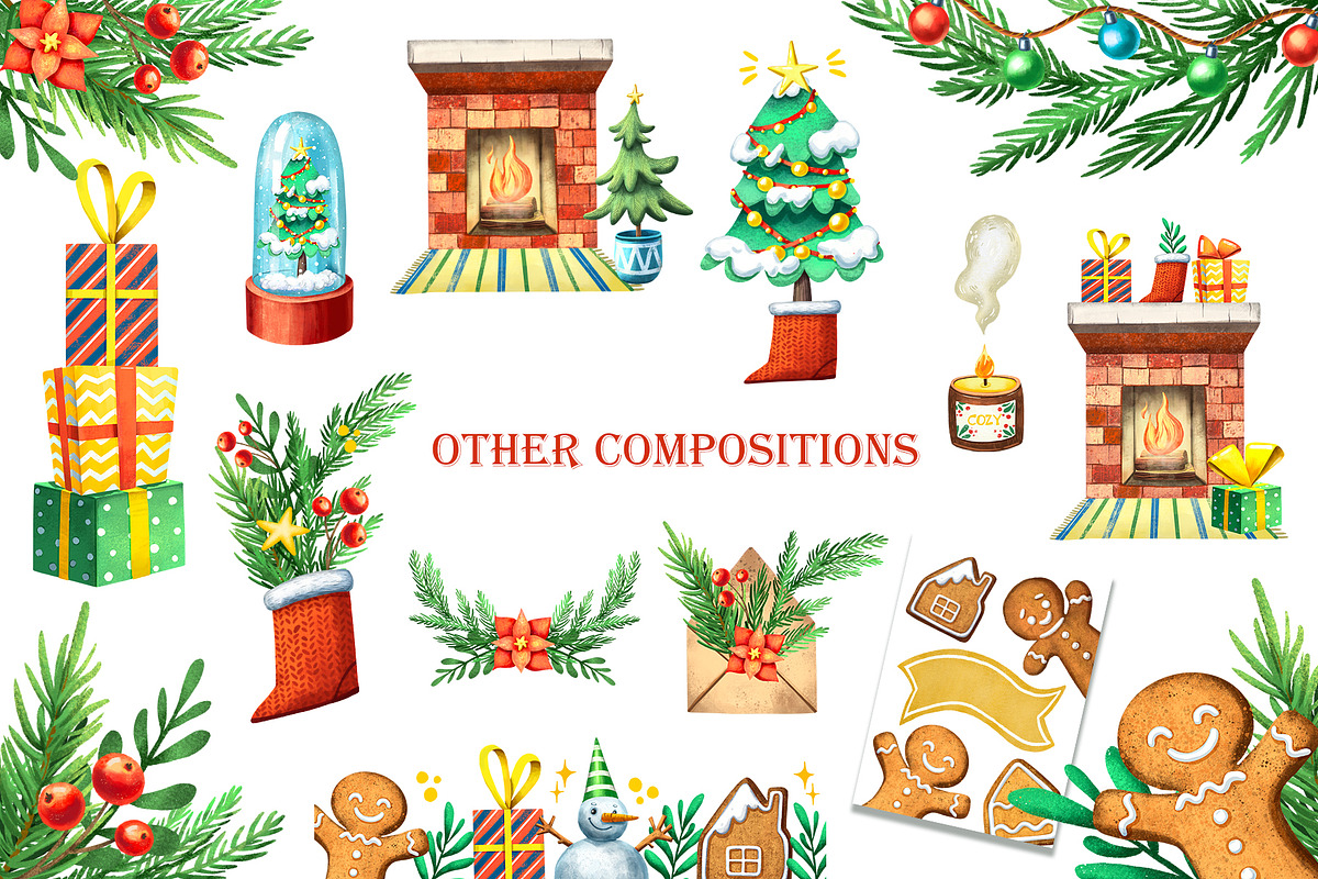 Christmas Story - Clipart Set, an Illustration by Mashamashastu (Photo 9 of 13)