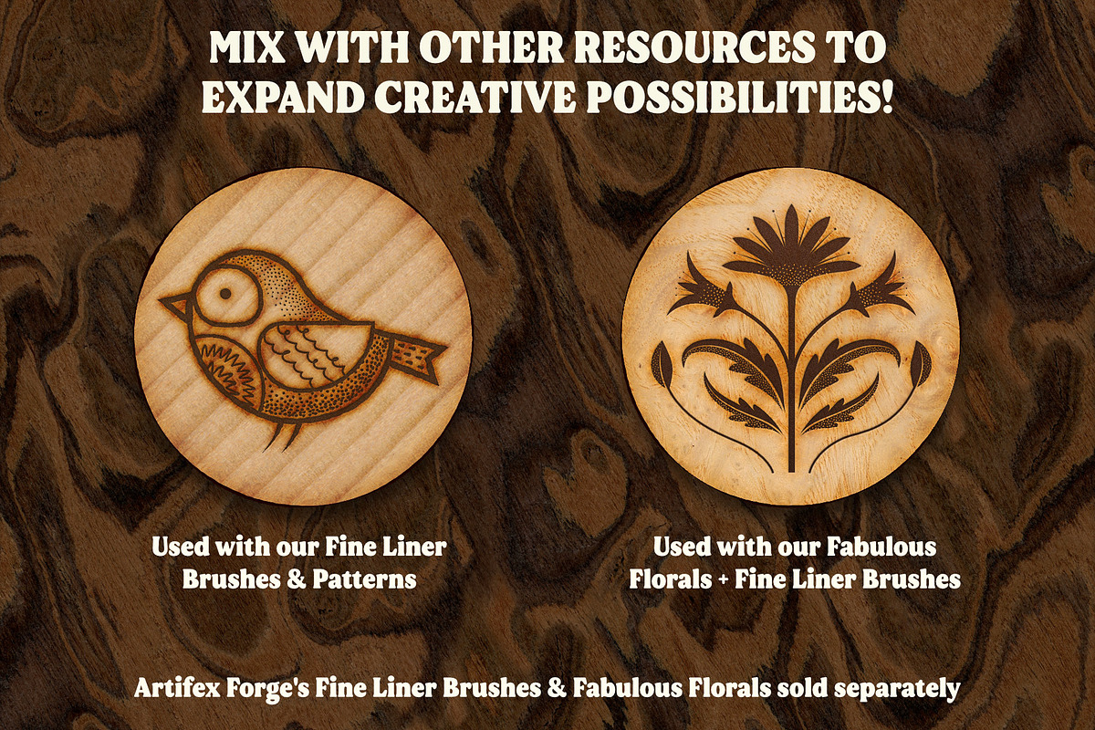 Wood Textures & Pyrography Effects, a Layer Style Add-On by The Artifex Forge (Photo 7 of 20)