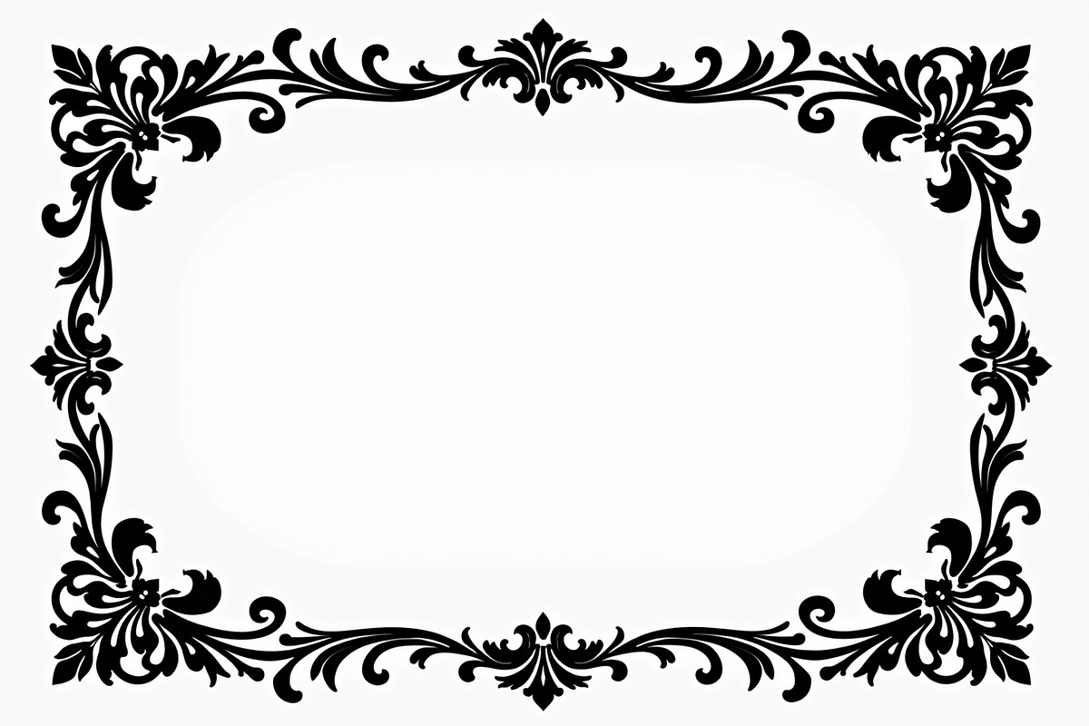 Elegant Floral Border Vector Design,, an Illustration by Amazin_art (Photo 25 of 26)
