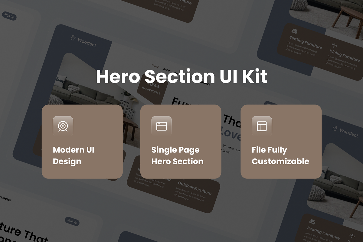 Woodect - Furniture Hero Header, a Templates & Theme by SquidPixey (Photo 3 of 3)