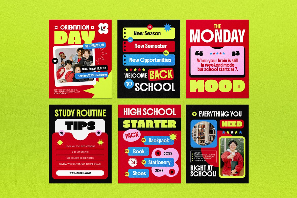 High-School Education Instagram Set preview 2