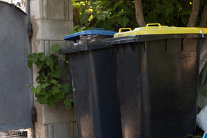 Outdoor Recycling and Waste Bins, an Industrial Photo by Ales Munt