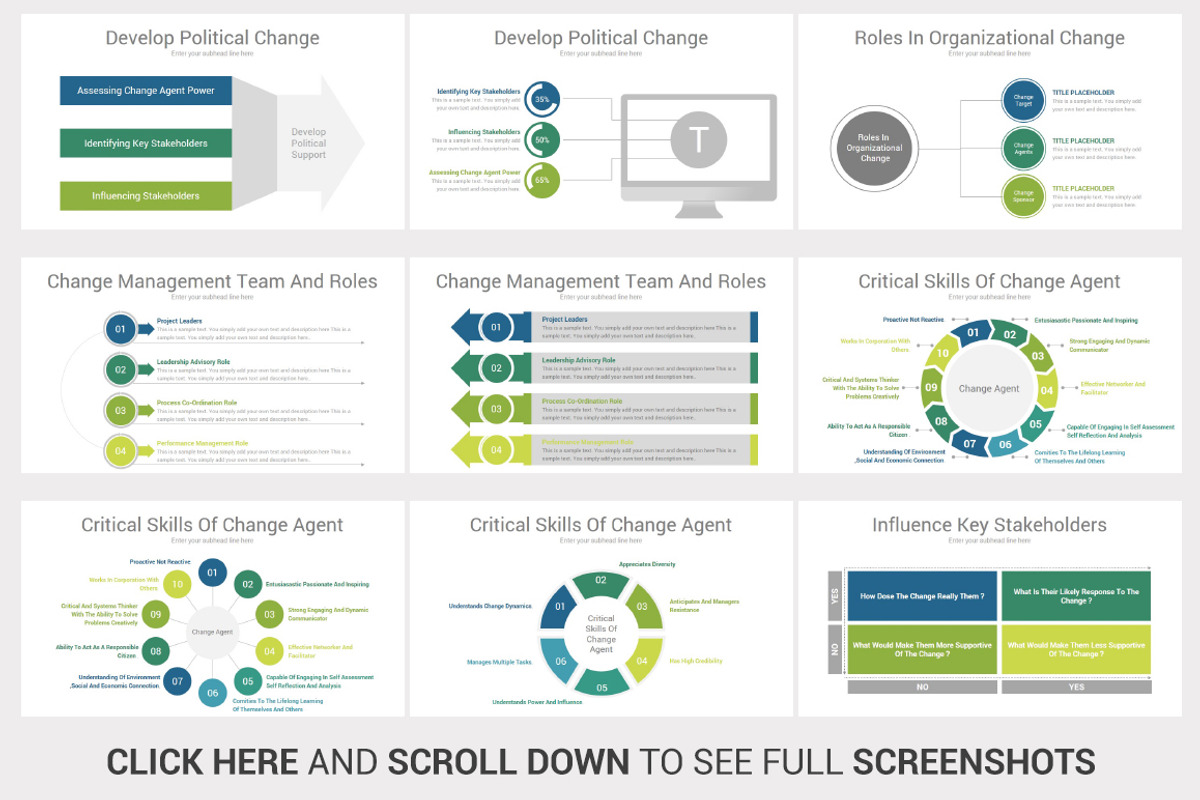 Change Management PowerPoint Designs, a Presentation Template by OceanArt