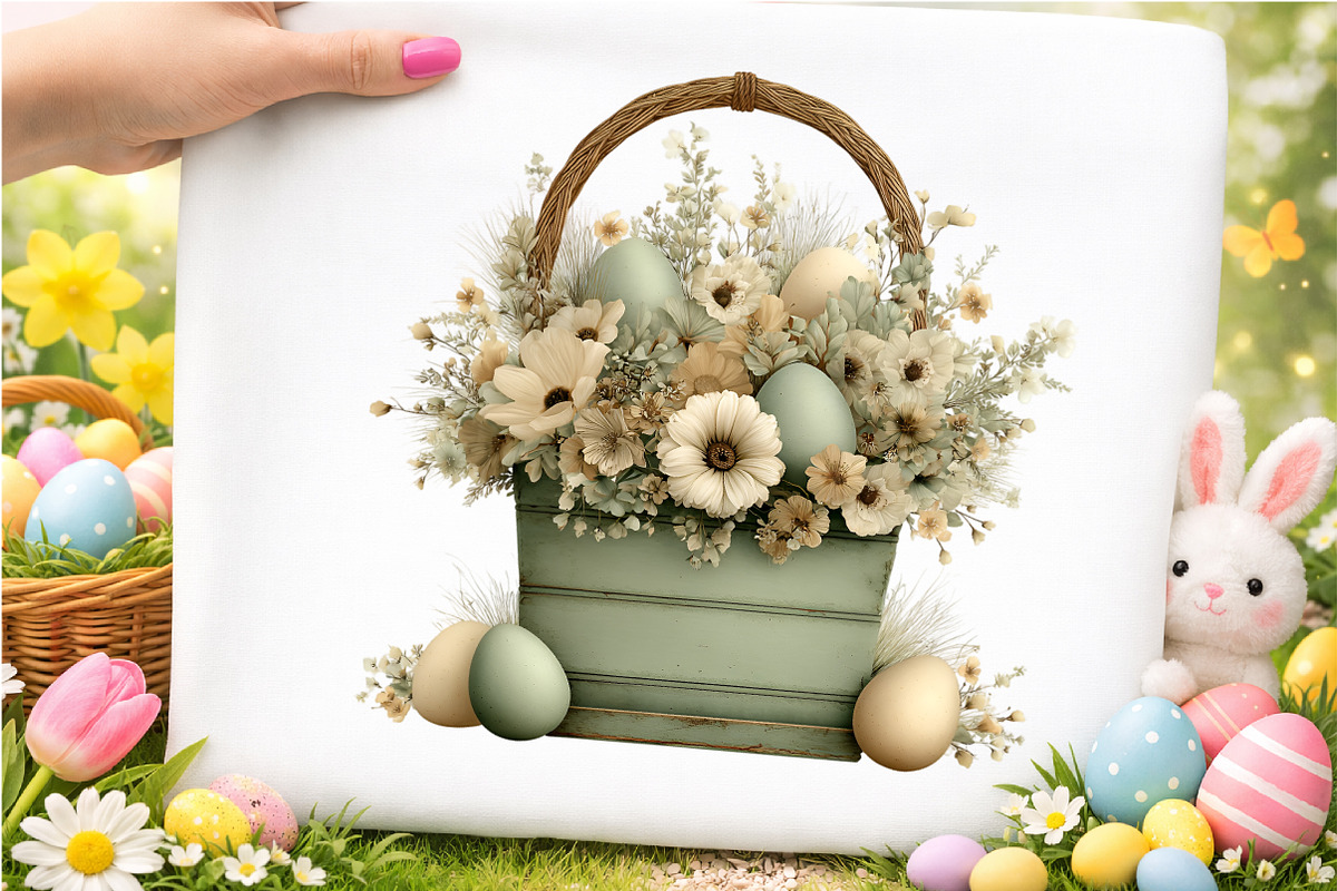 Whimsical Easter Basket Clipart, an Illustration by GatewayDesign (Photo 5 of 5)
