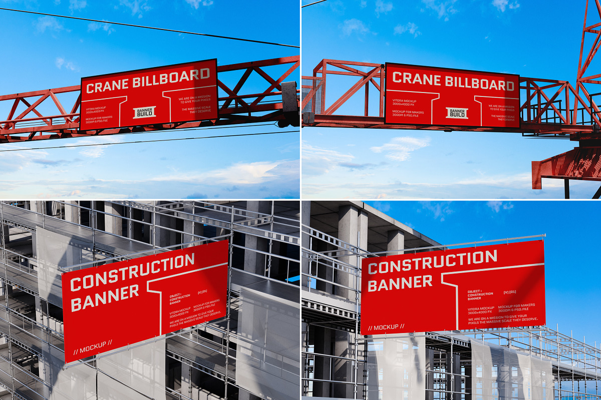 40 Construction Banner Mockup Bundle, a Mockup by Vitora Mockup (Photo 5 of 12)