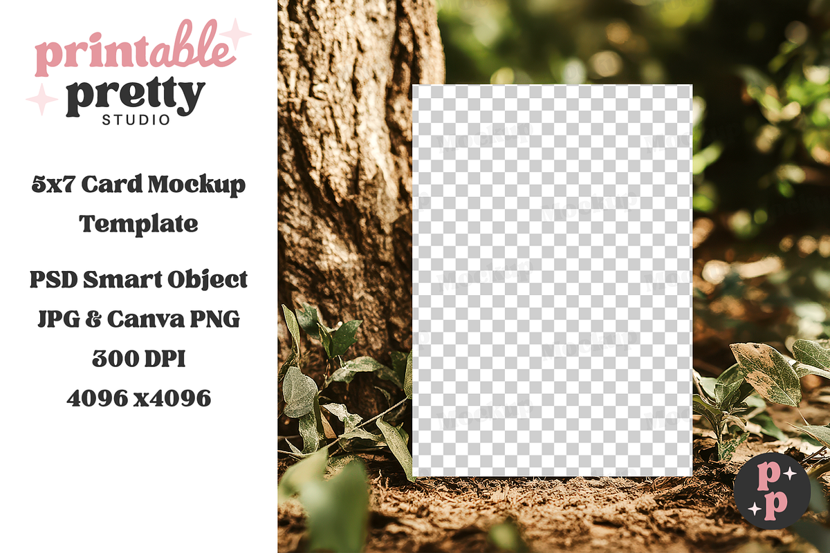 Forest Floor Card Mockup PSD, a Product Mockup by Printable Pretty Studio (Photo 3 of 7)