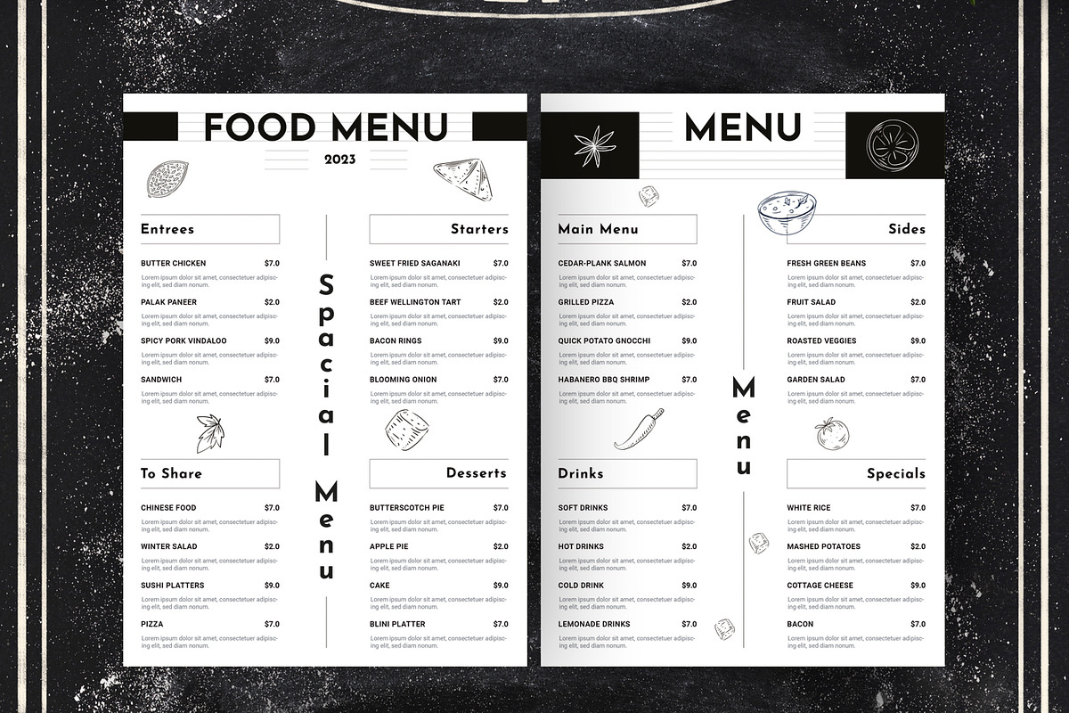 Creative Fast Food Menu Design