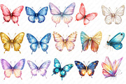 Glitter Butterfly Sublimation Clipar, an Illustration by Watercolor design (Thumbnail 2 of 13)
