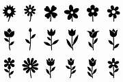 16 elegant black floral silhouettes, an Illustration by Amazin_art (Thumbnail 3 of 17)