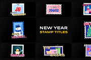 New Year Stamp Titles for DaVinci, a Templates & Theme by FlashFXbox (Thumbnail 1 of 2)
