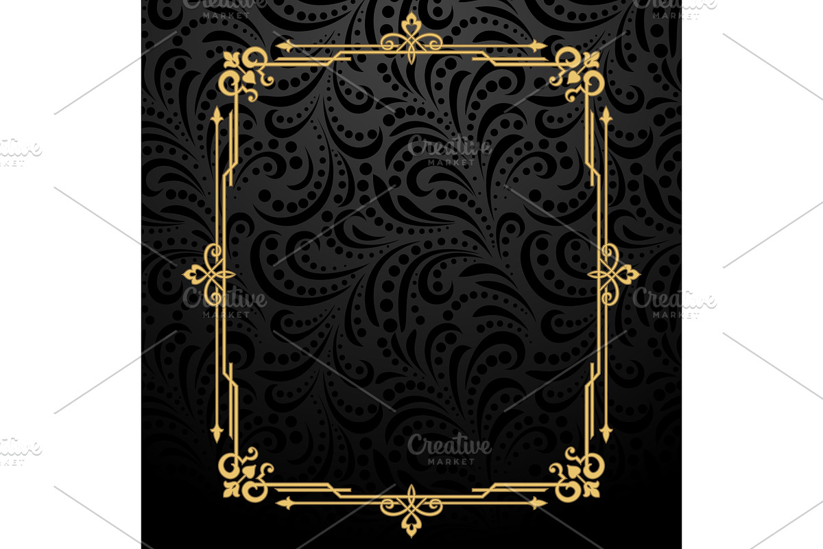 Vintage gold frame, a Decorative Illustration by RODINA (Photo 1 of 3)