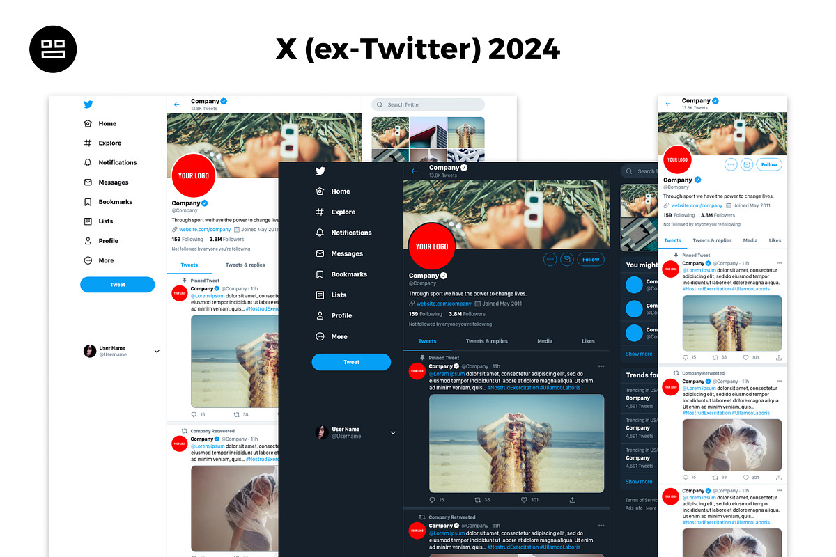 2024 Social Media UI Kit for Figma, a Social Media Template by Modularity Design (Photo 8 of 8)