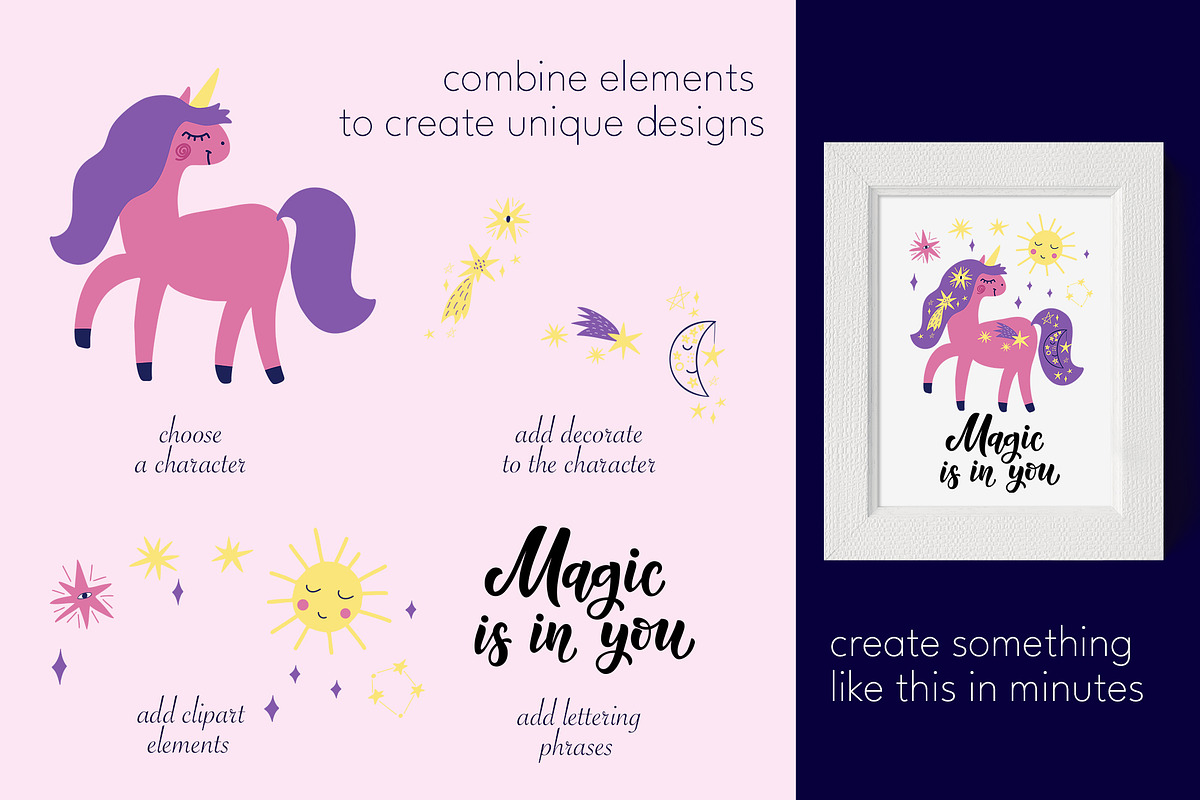 Unicorn - magic collection, a Graphic by rinaletters (Photo 7 of 14)