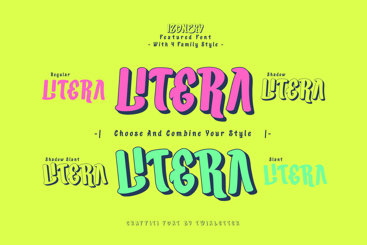 Izonery - Graffiti Font, a Handwritten Font by twinstd (Photo 2 of 10)