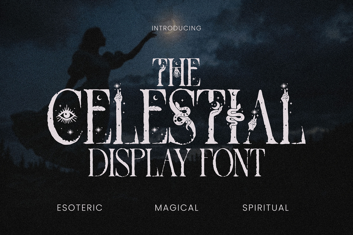 Celestial - Mystic Tarot Font, a Serif Font by AndrewPixelType (Photo 1 of 10)