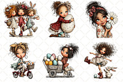 Whimsical Easter Girl Clipart, an Illustration by Black Bird Studio (Thumbnail 3 of 6)