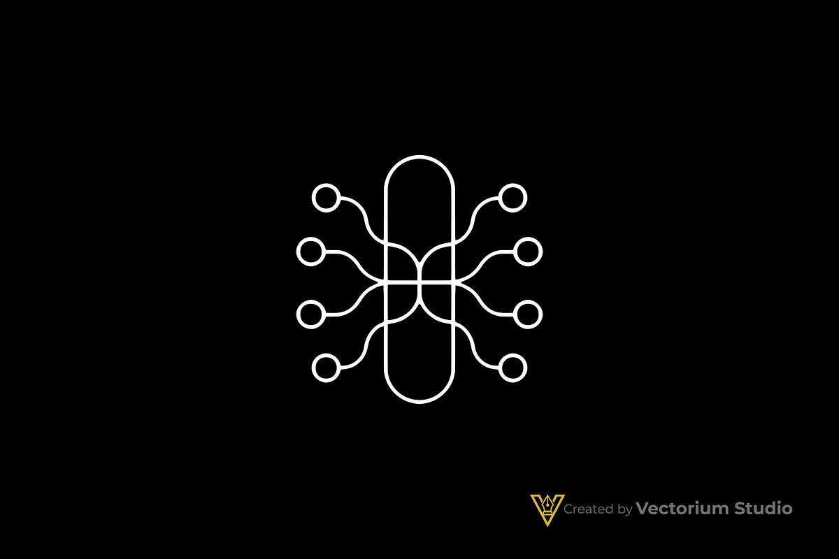 Circuit Node Abstract Logo, a Branding & Logo Template by Vectorium Studio (Photo 1 of 16)