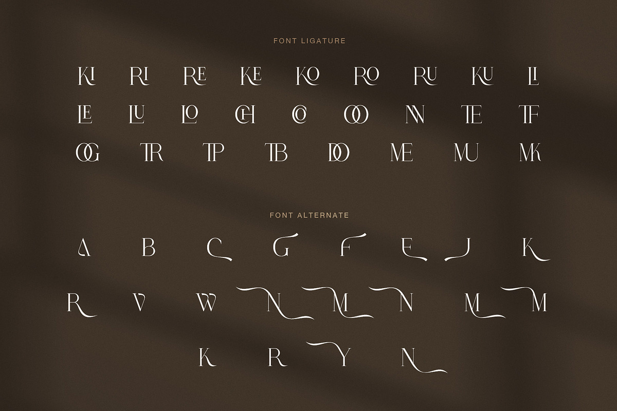 Kinaya Elegant Fashion Serif Font, a Serif Font by Graphicxell (Photo 8 of 8)