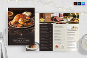 Thanksgiving Dinner Menu Template, a Flyer Template by BrandPacks (Thumbnail 1 of 5)
