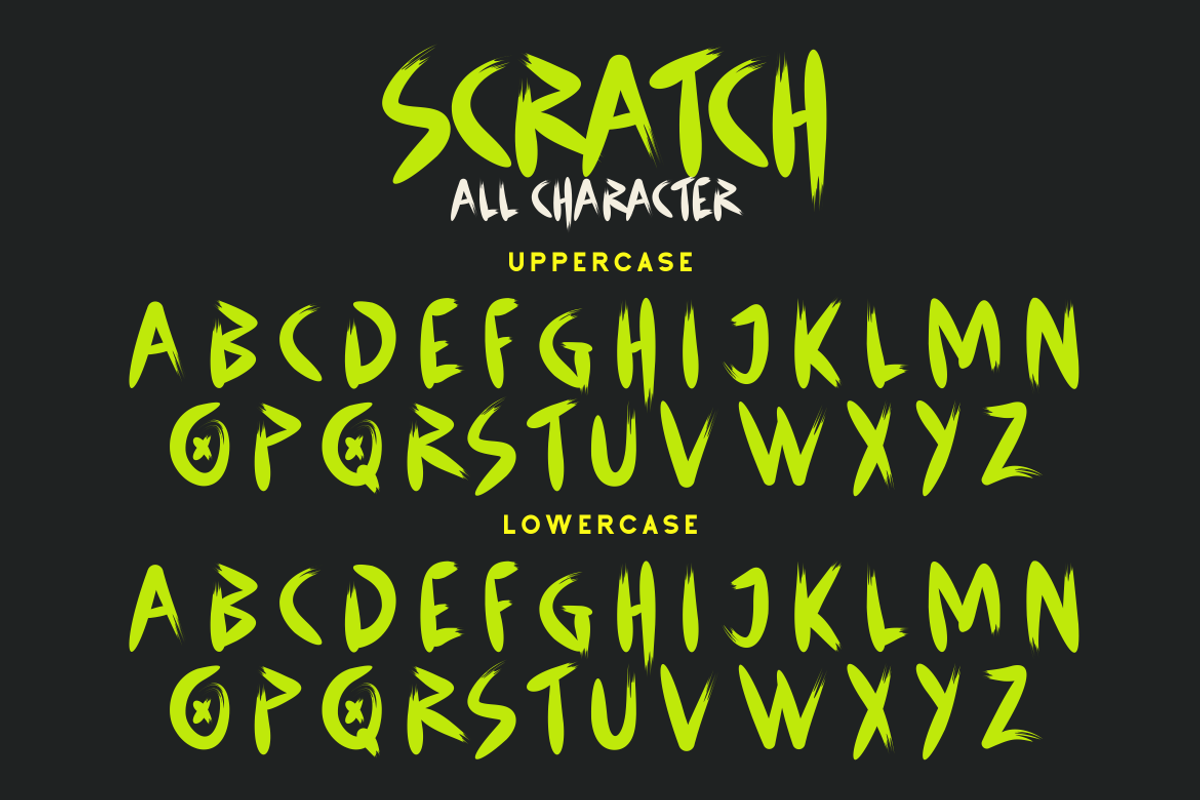 Scratch - A Modern Handbrush Font, a Handwritten Font by Marvadesign (Photo 3 of 7)