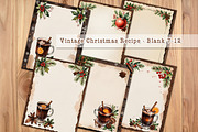 Vintage Christmas Recipe Pages Set, a Stationery Template by V Design Creator (Thumbnail 9 of 9)