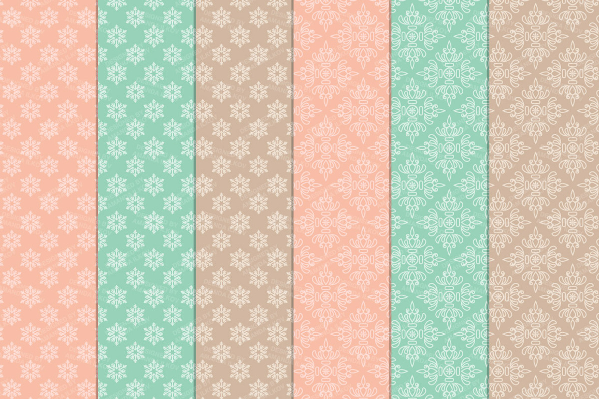 Mint & Peach Wreath Vectors & Papers, an Illustration by Amanda Ilkov (Photo 5 of 5)