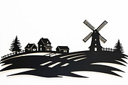 Dutch Windmill Field Set, an Illustration by BIPLOB EXPERT (Thumbnail 7 of 10)