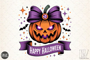 Retro Halloween Png, Pumpkin Png, an Illustration by Libby Wishes (Thumbnail 1 of 6)