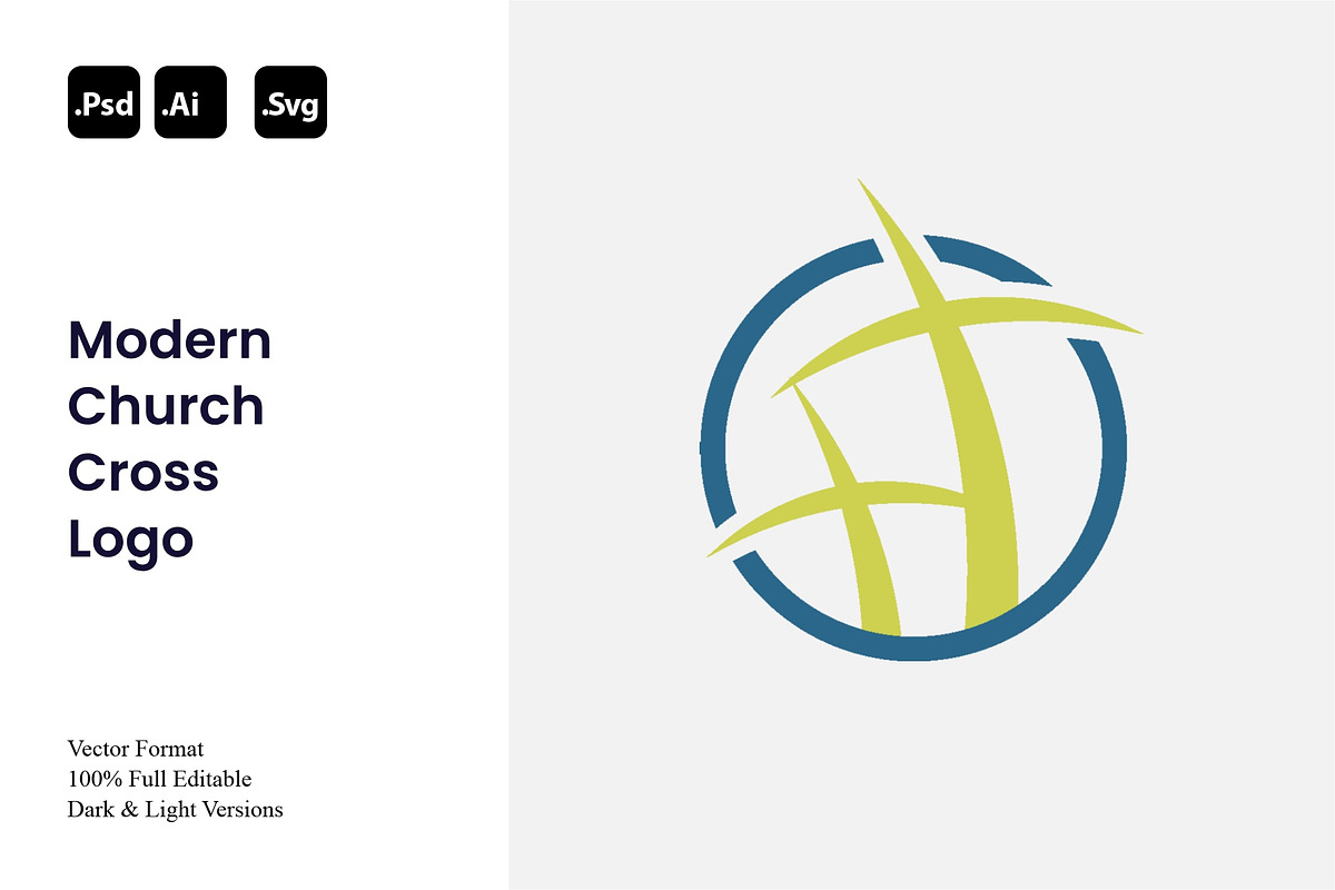 Modern Church Cross Logo, a Branding & Logo Template by Luxury Logos (Photo 1 of 4)