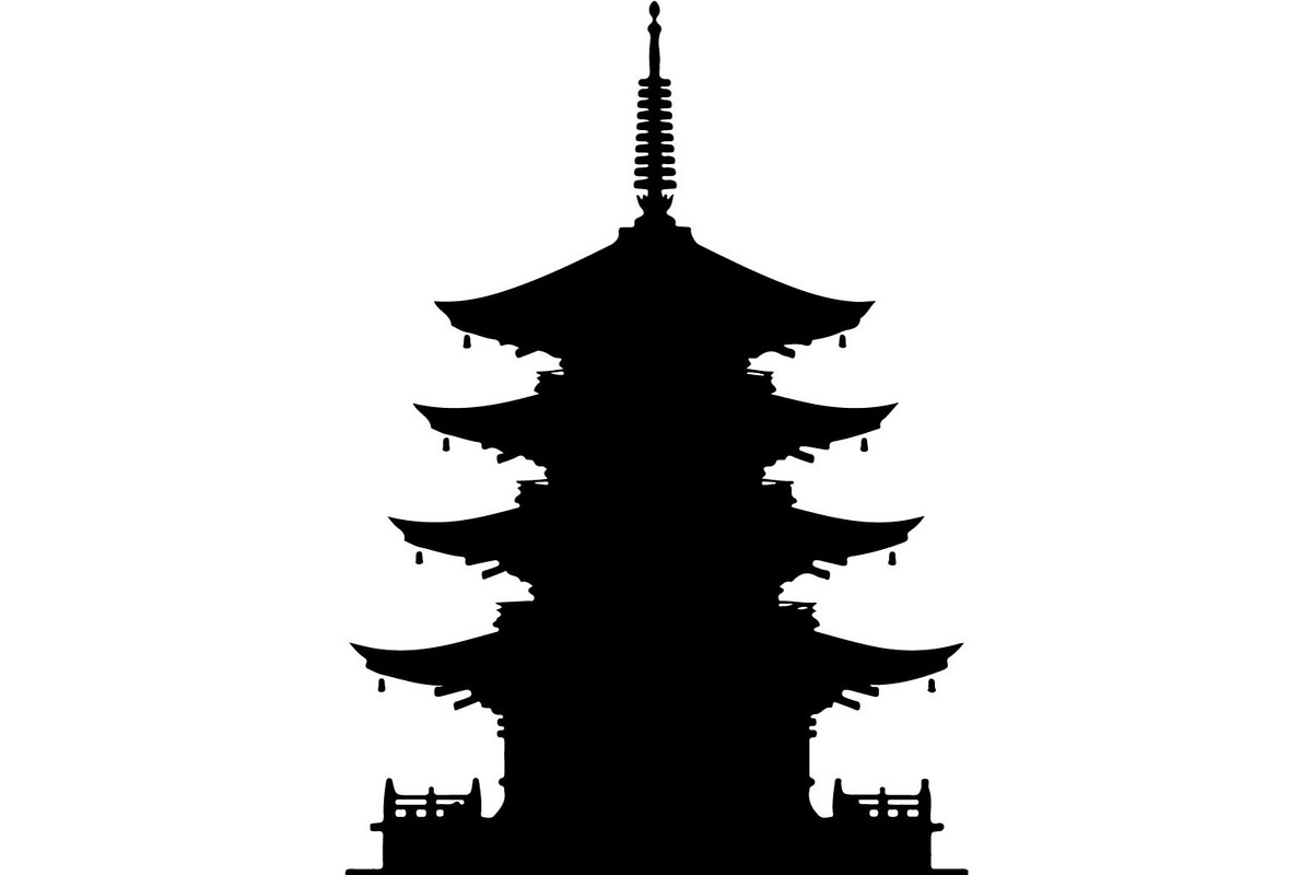 Pagoda Temple Silhouette, an Object Graphic by Designer_Momina (Photo 16 of 20)