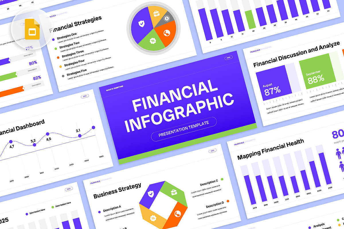 Financial Infographic Google Slides, a Presentation Template by rgbryand (Photo 1 of 6)