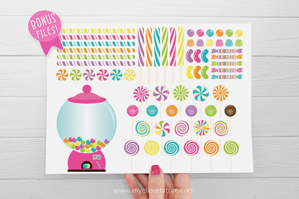 Candyland Sweets Clipart, SVG, a Food Illustration by MyClipArtStore (Photo 3 of 3)