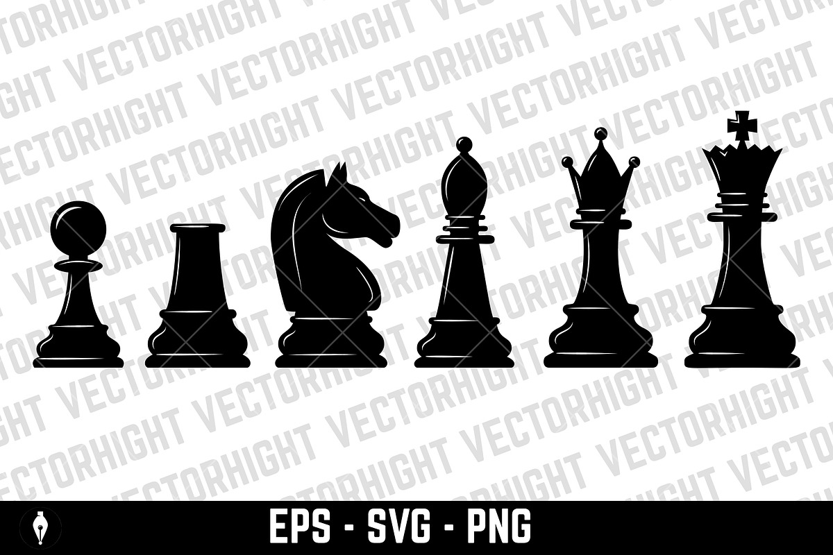 Set of chess pieces, an Object Graphic by Vectorhight (Photo 3 of 3)