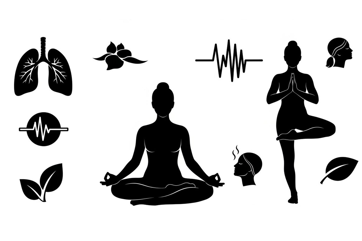 Yoga Meditation Silhouette Vector Bu, an Illustration by Artivon (Photo 25 of 40)