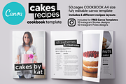 Canva Cake Recipes Cookbook Template, a Magazine Template by DeLaGranSiete (Thumbnail 1 of 11)